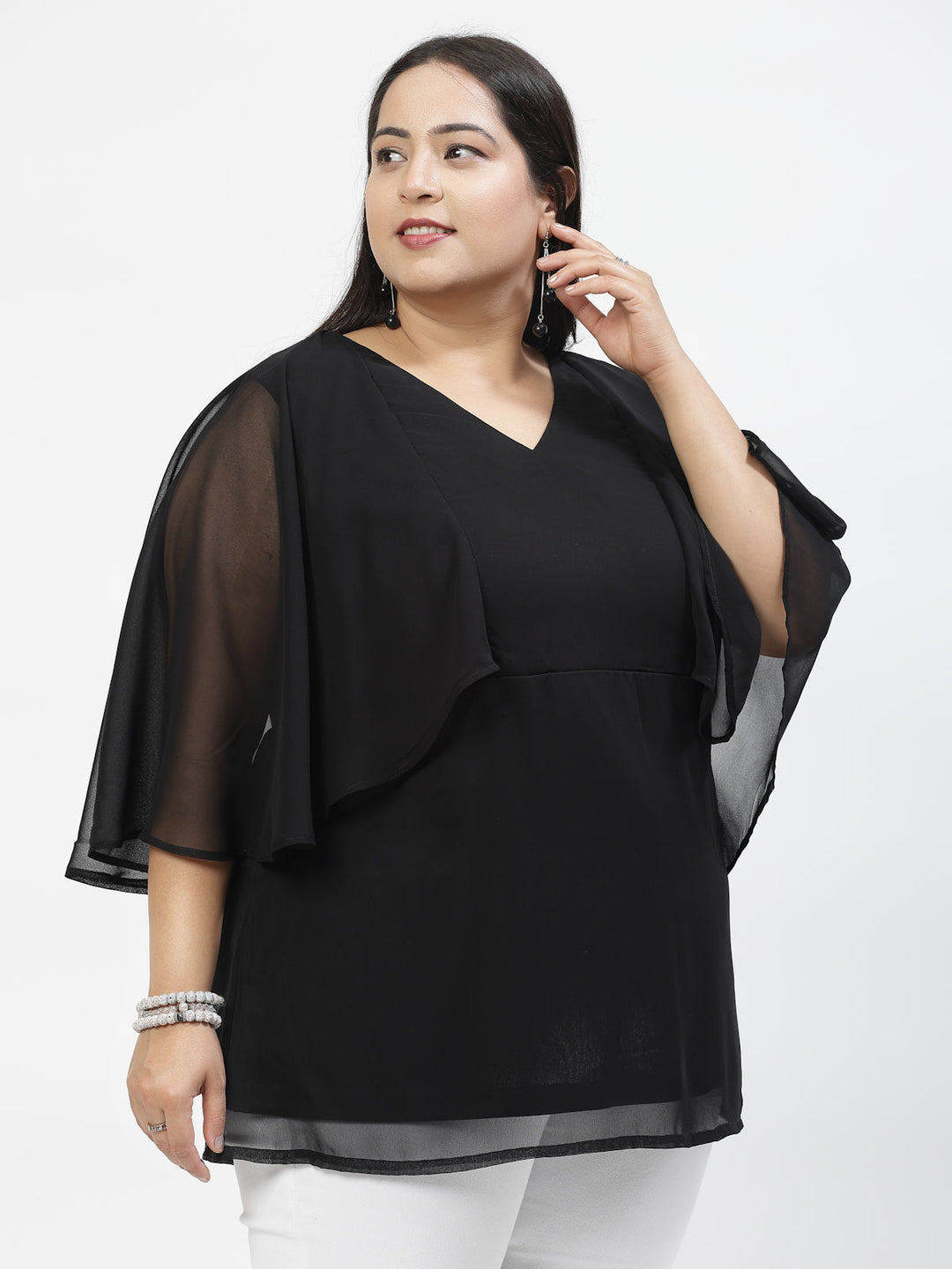 Cape Sleeve Cape Top