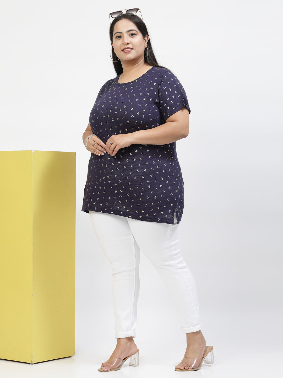 Plus Size Printed Cotton T-shirt