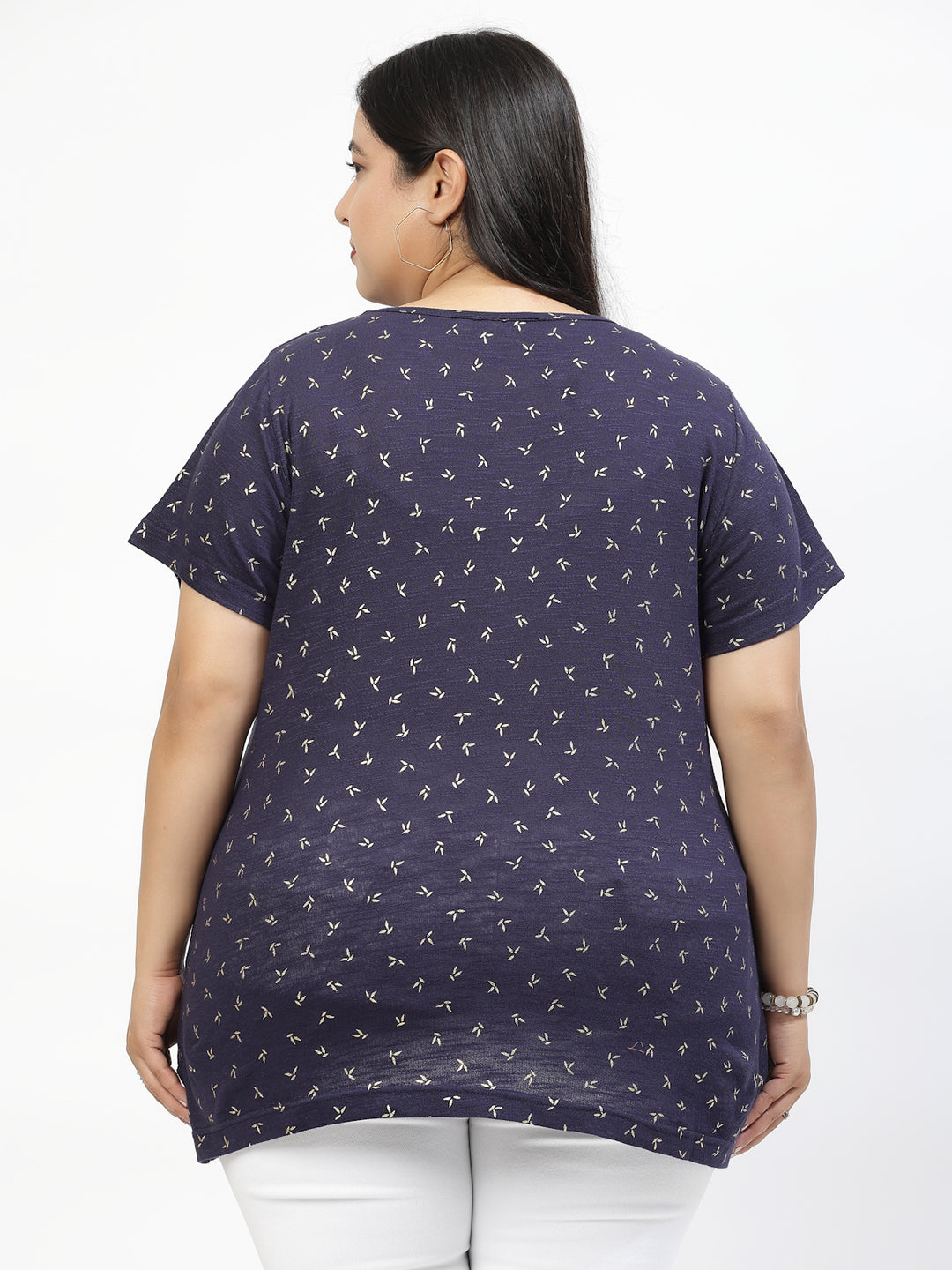 Plus Size Printed Cotton T-shirt