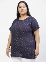 Plus Size Printed Cotton T-shirt