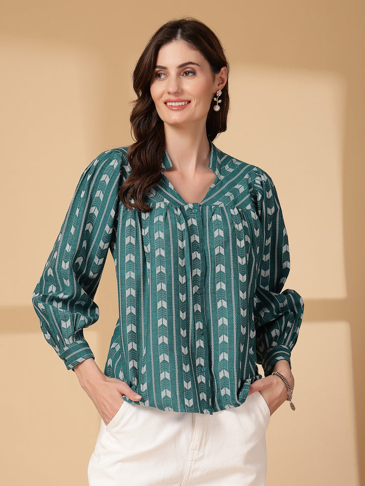 Women Opaque Printed Casual Shirt