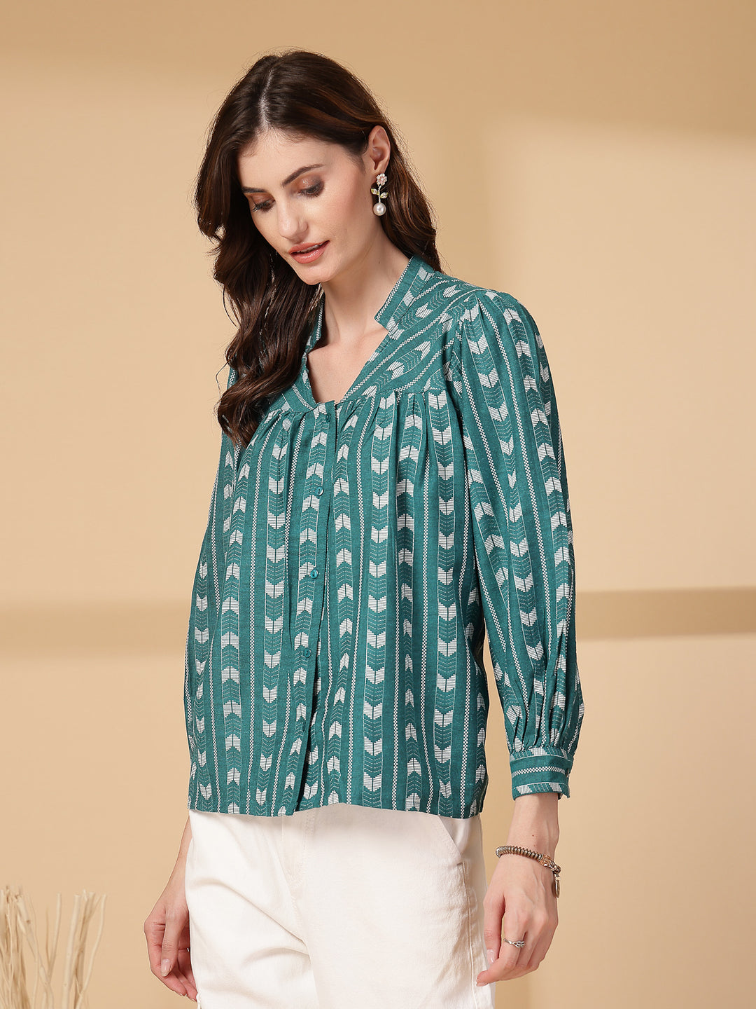 Women Opaque Printed Casual Shirt