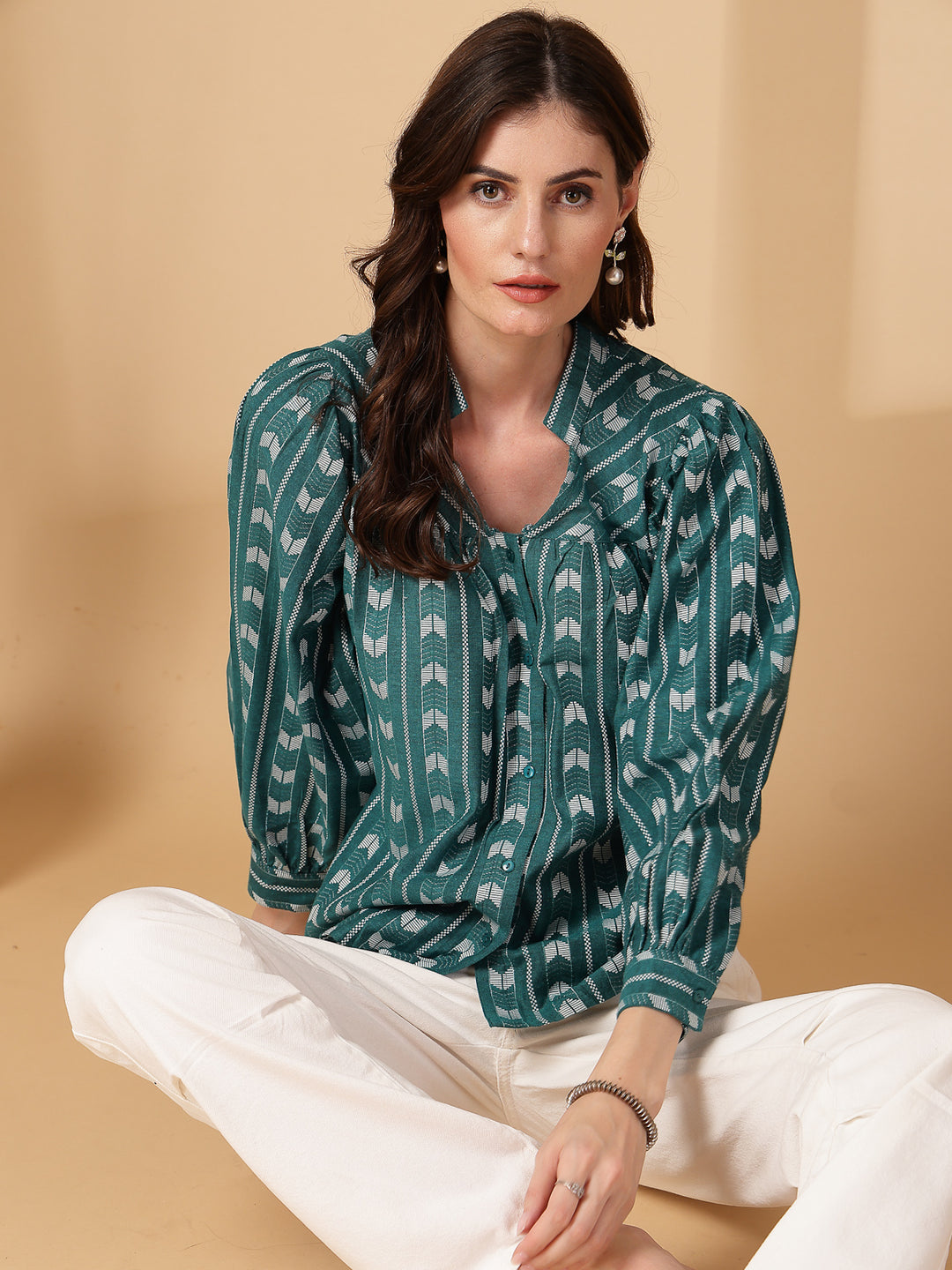 Women Opaque Printed Casual Shirt