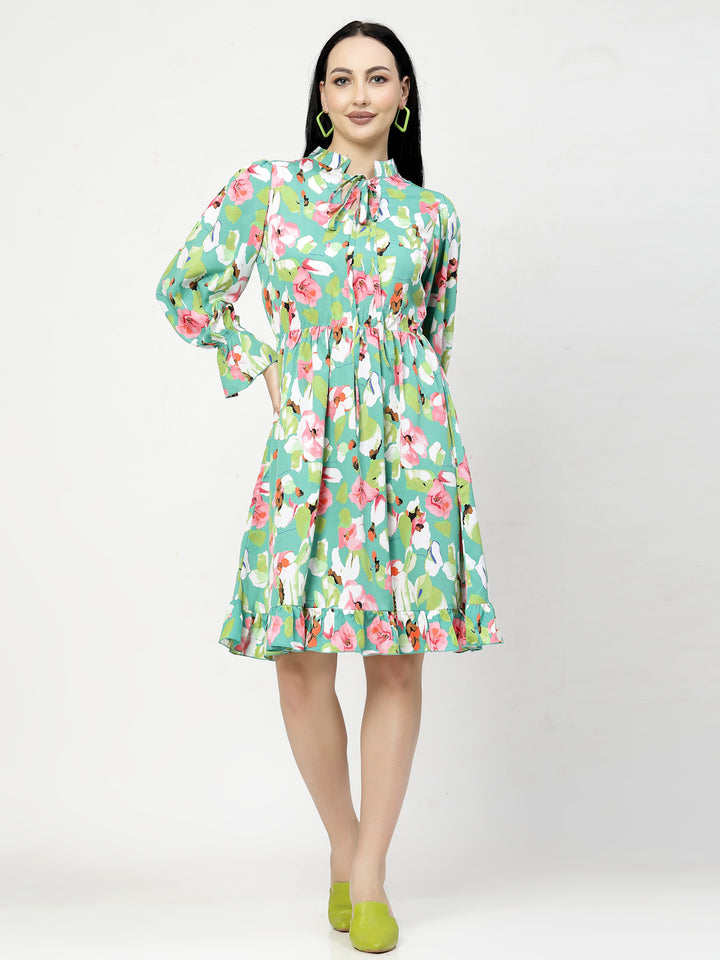 Floral Print Shirt Dress