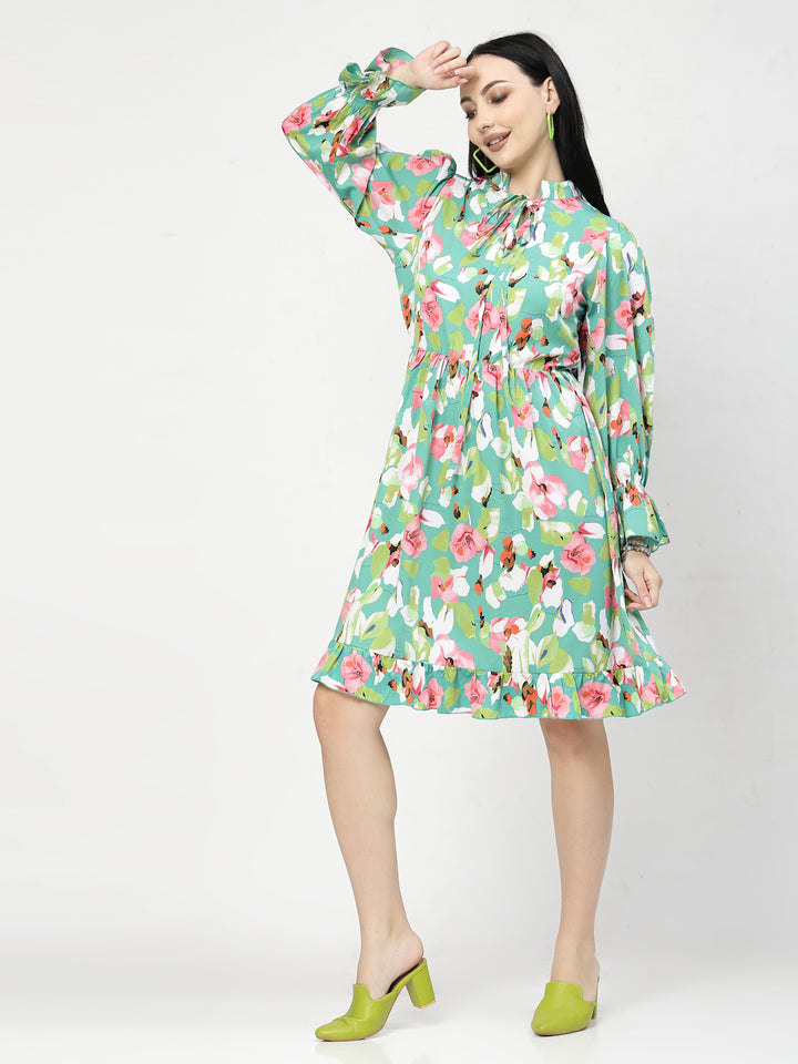 Floral Print Shirt Dress