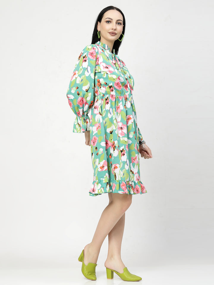 Floral Print Shirt Dress