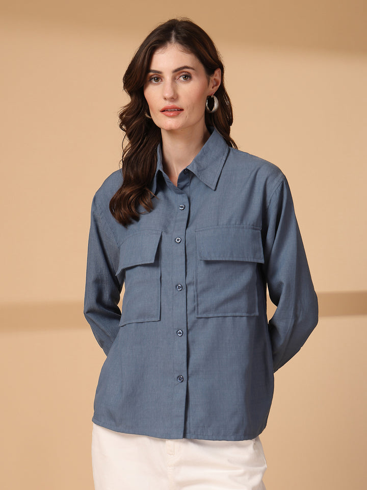 Women Opaque Casual Shirt