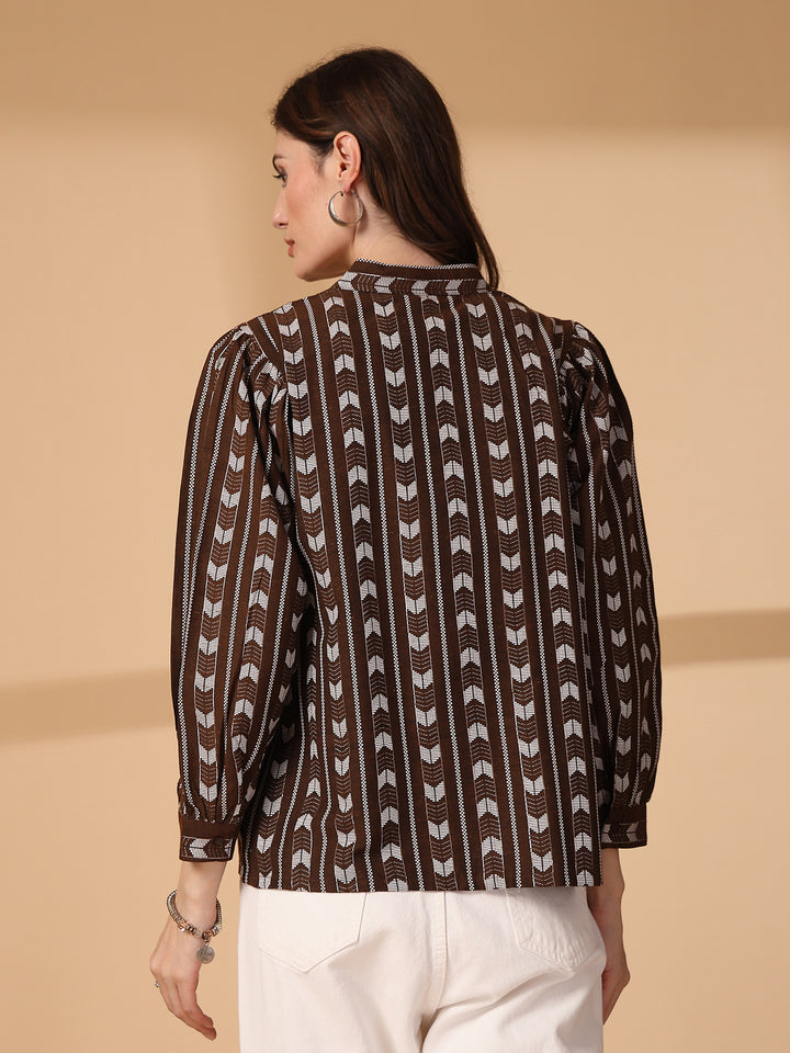 Women Opaque Printed Casual Shirt