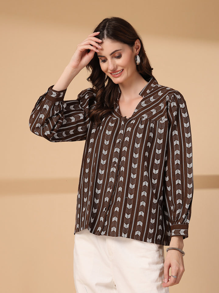 Women Opaque Printed Casual Shirt