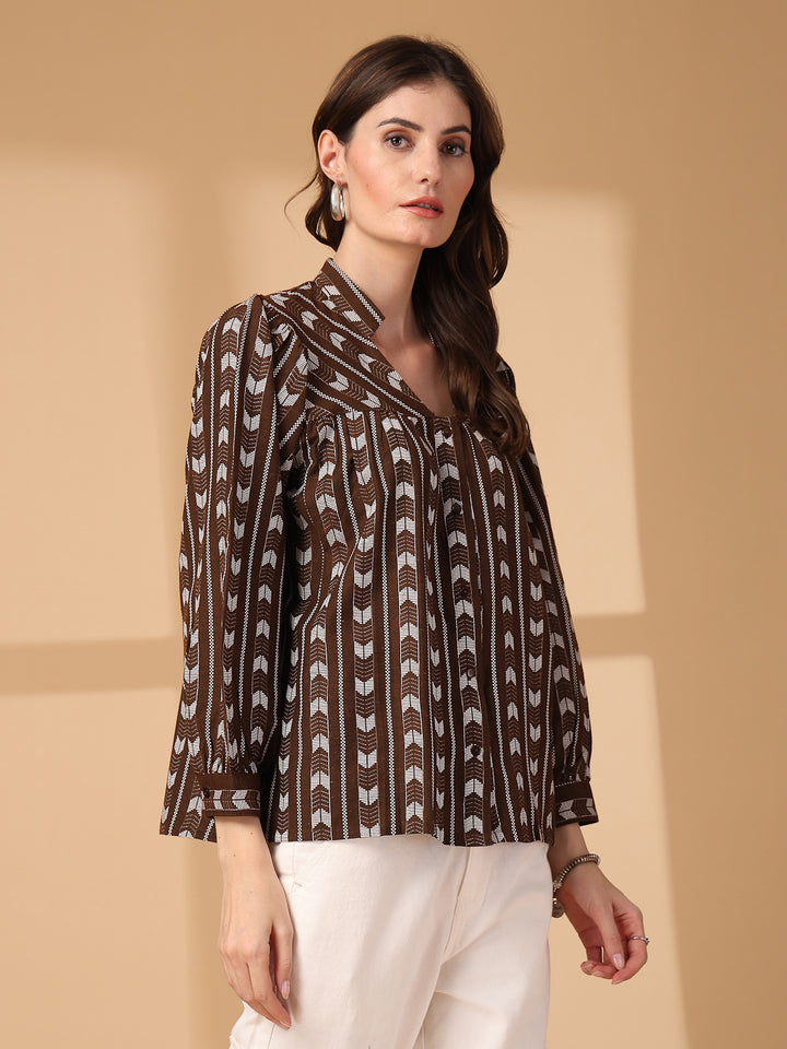 Women Opaque Printed Casual Shirt