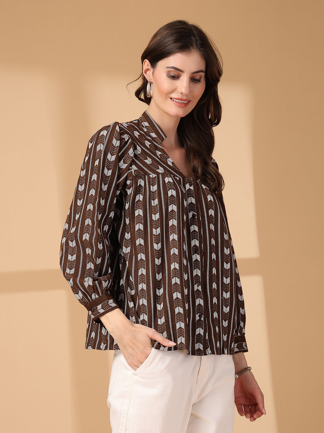 Women Opaque Printed Casual Shirt