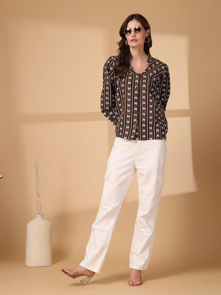 Women Opaque Printed Casual Shirt