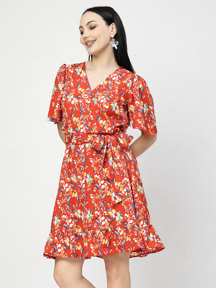 Floral Print Fit & Flare Dress