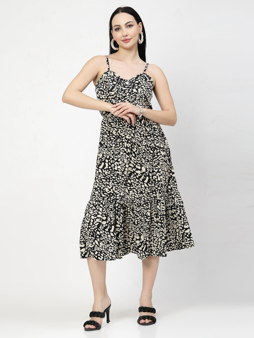 Animal Print Fit & Flare Dress