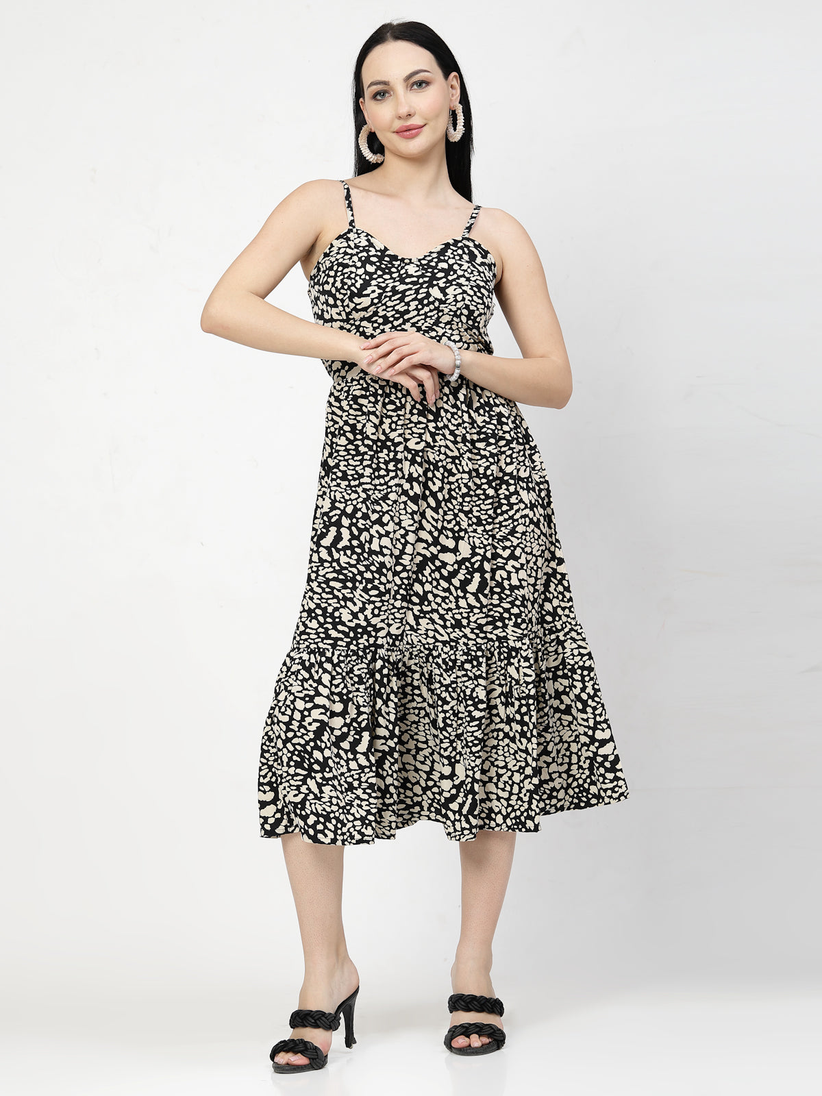 Animal Print Fit & Flare Dress