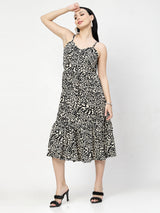 Animal Print Fit & Flare Dress