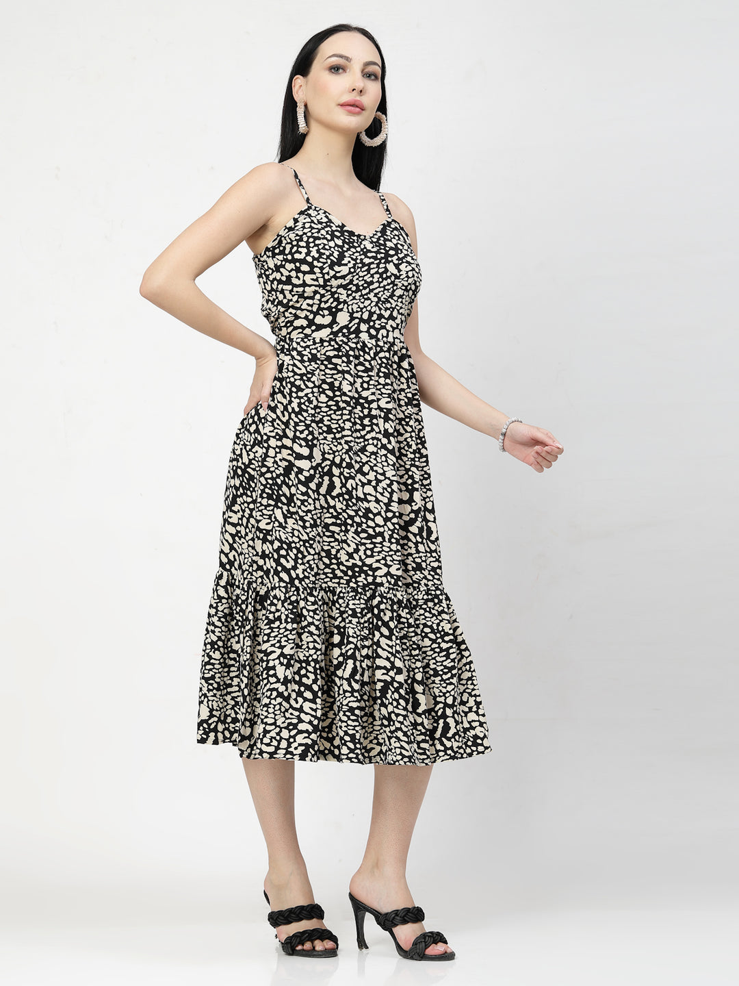 Animal Print Fit & Flare Dress