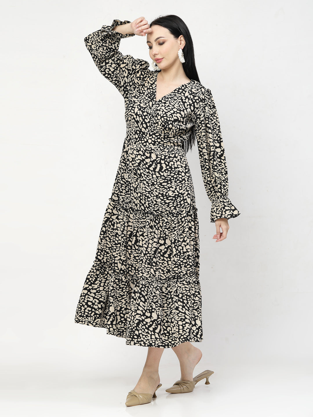 Animal Print Fit & Flare Dress