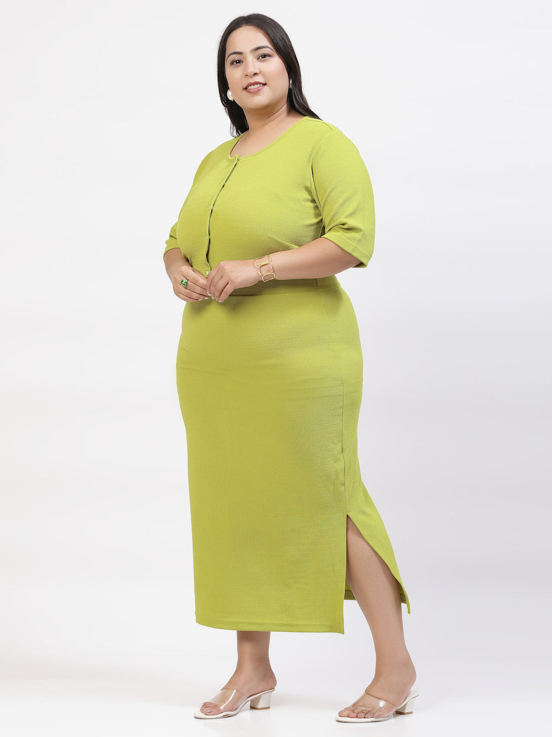 Plus Size Bodycon Midi Dress