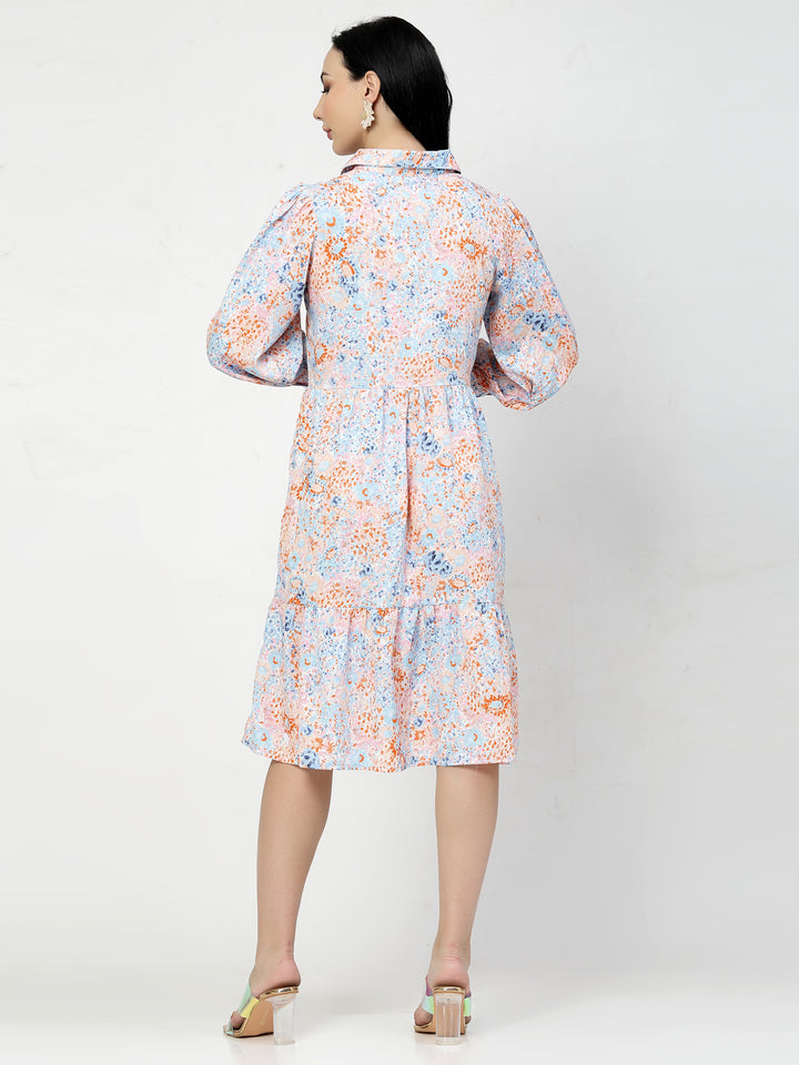 Floral Print A-Line Dress