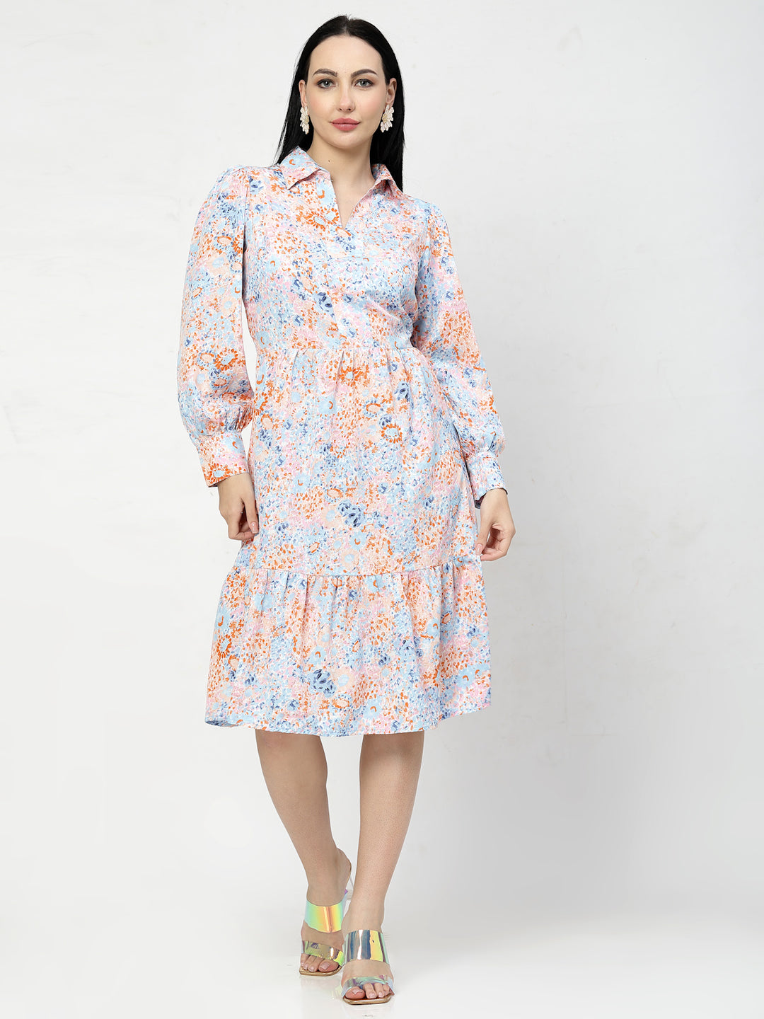 Floral Print A-Line Dress