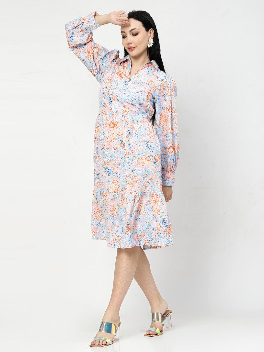 Floral Print A-Line Dress