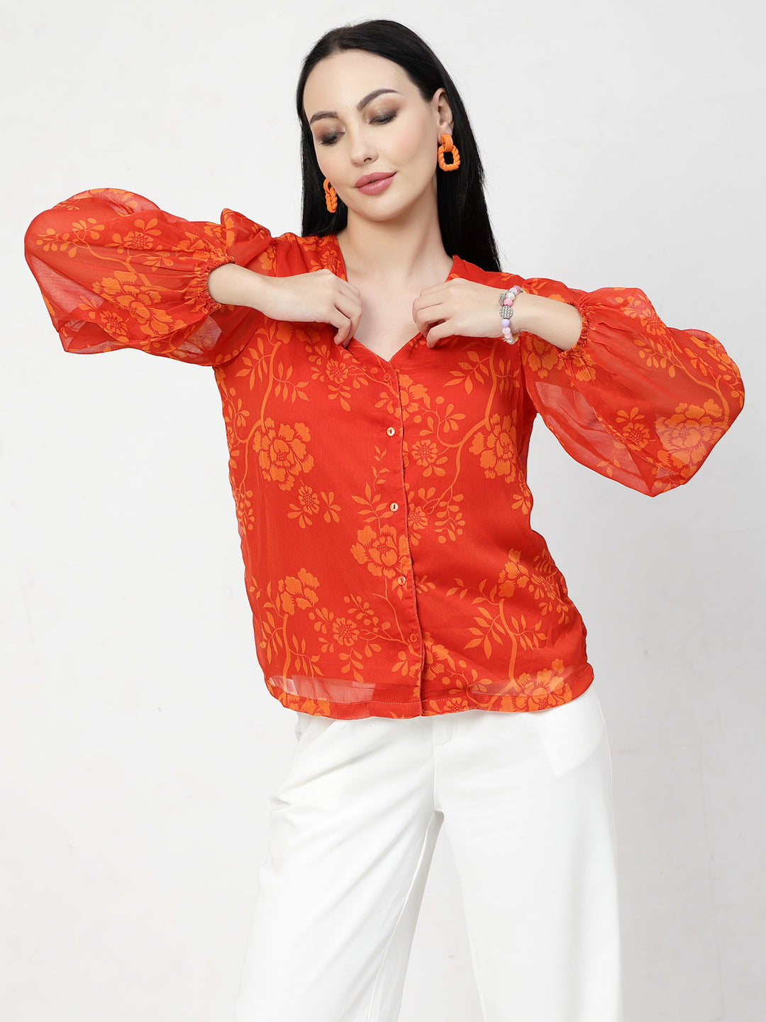 Women Floral Opaque Printed Casual Shirt