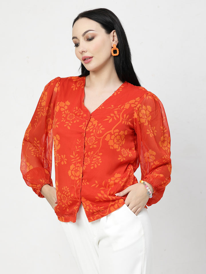 Women Floral Opaque Printed Casual Shirt