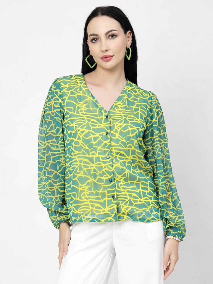 Women Opaque Printed Casual Shirt