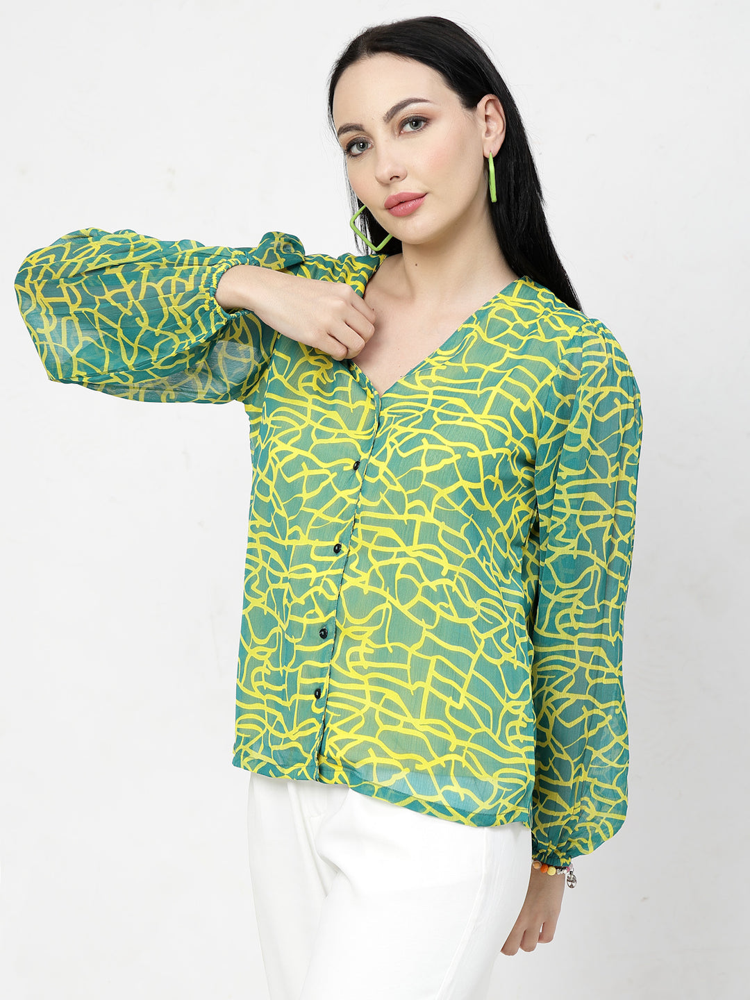 Women Opaque Printed Casual Shirt