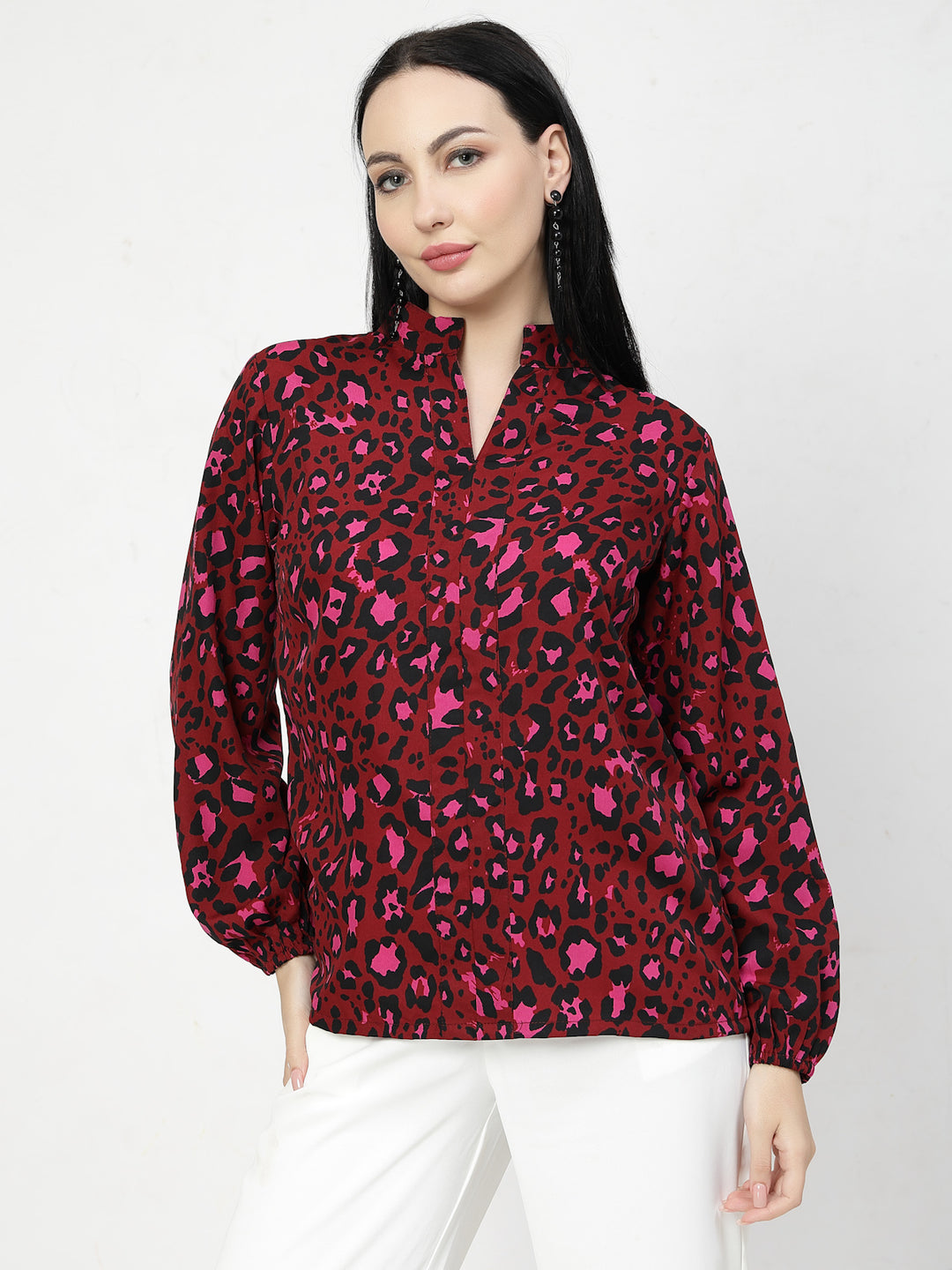 Print Shirt Style Top