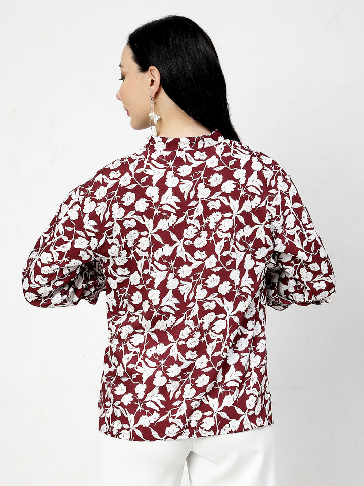 Print Shirt Style Top