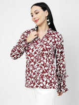 Print Shirt Style Top