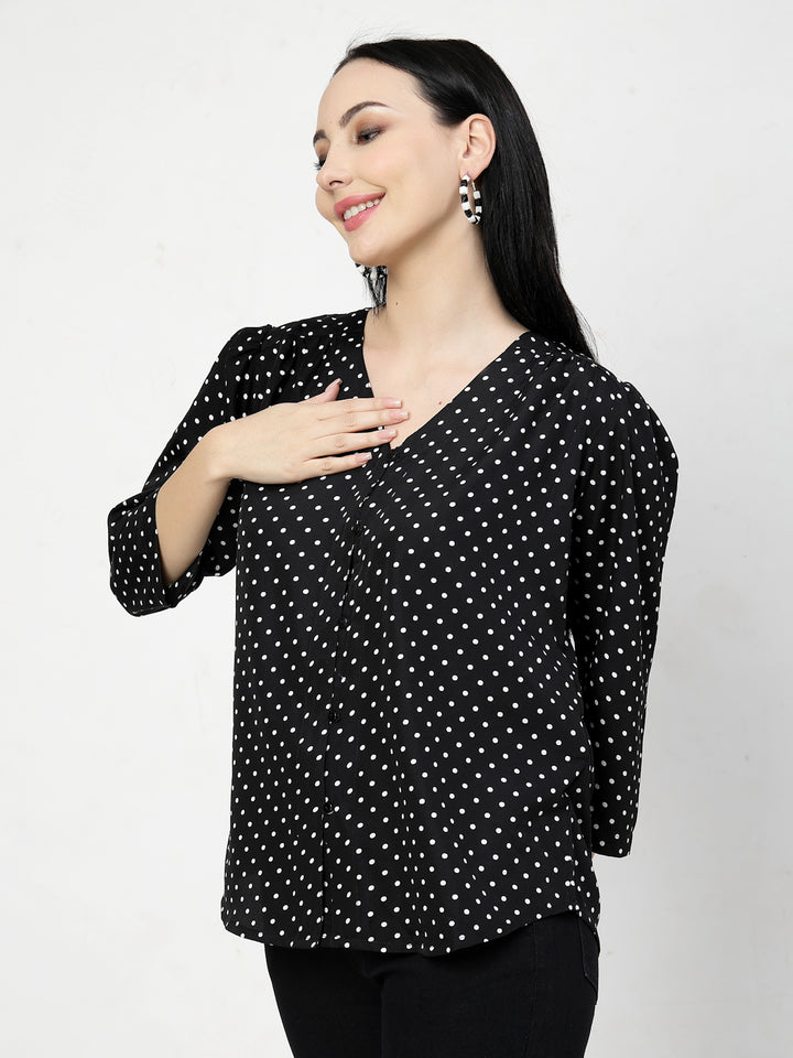 Polka Dot Print Top