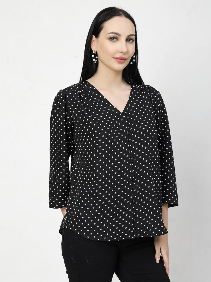 Polka Dot Print Top