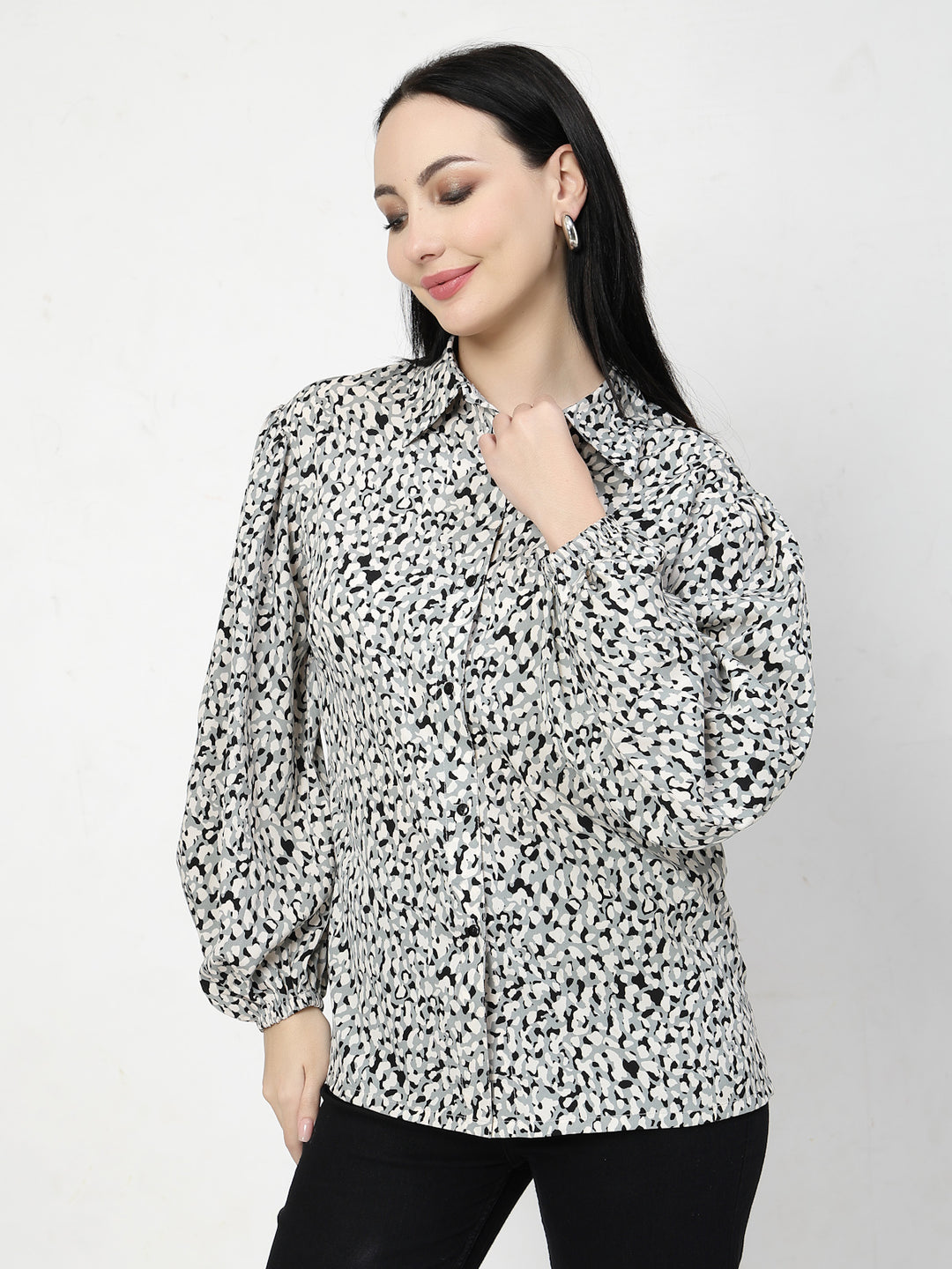 Women Opaque Printed Casual Shirt