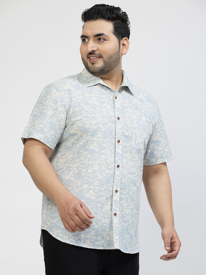 Floral Printed Cotton Casual Shirt