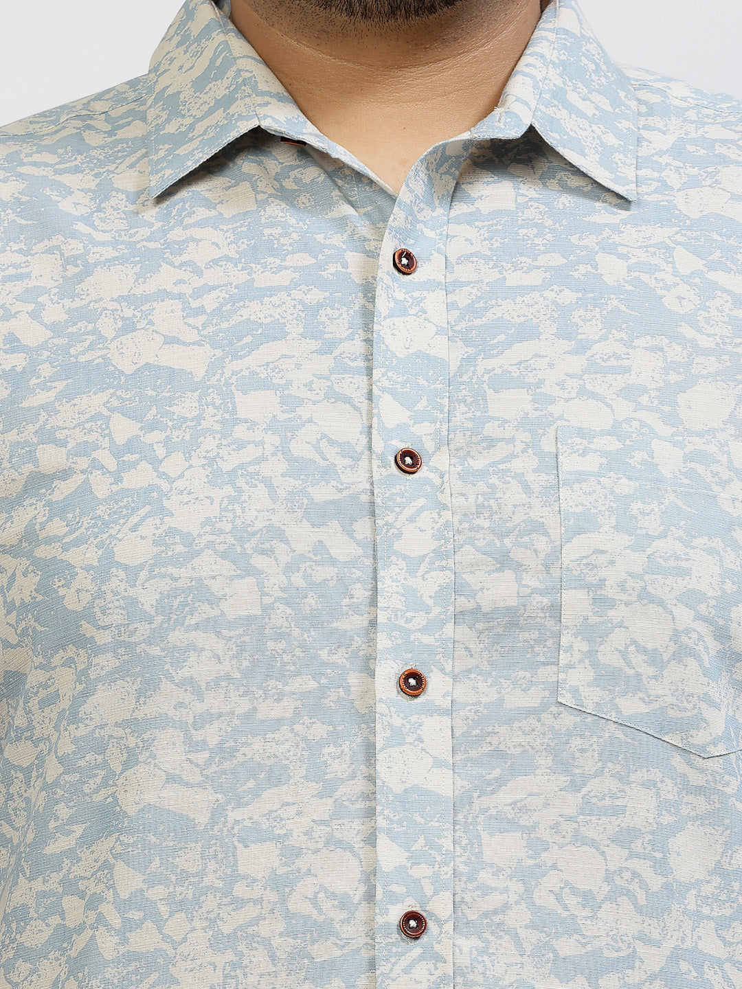 Floral Printed Cotton Casual Shirt