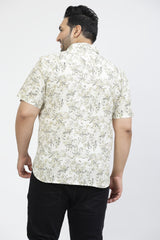 Plus Size Conversational Printed Casual Shirt