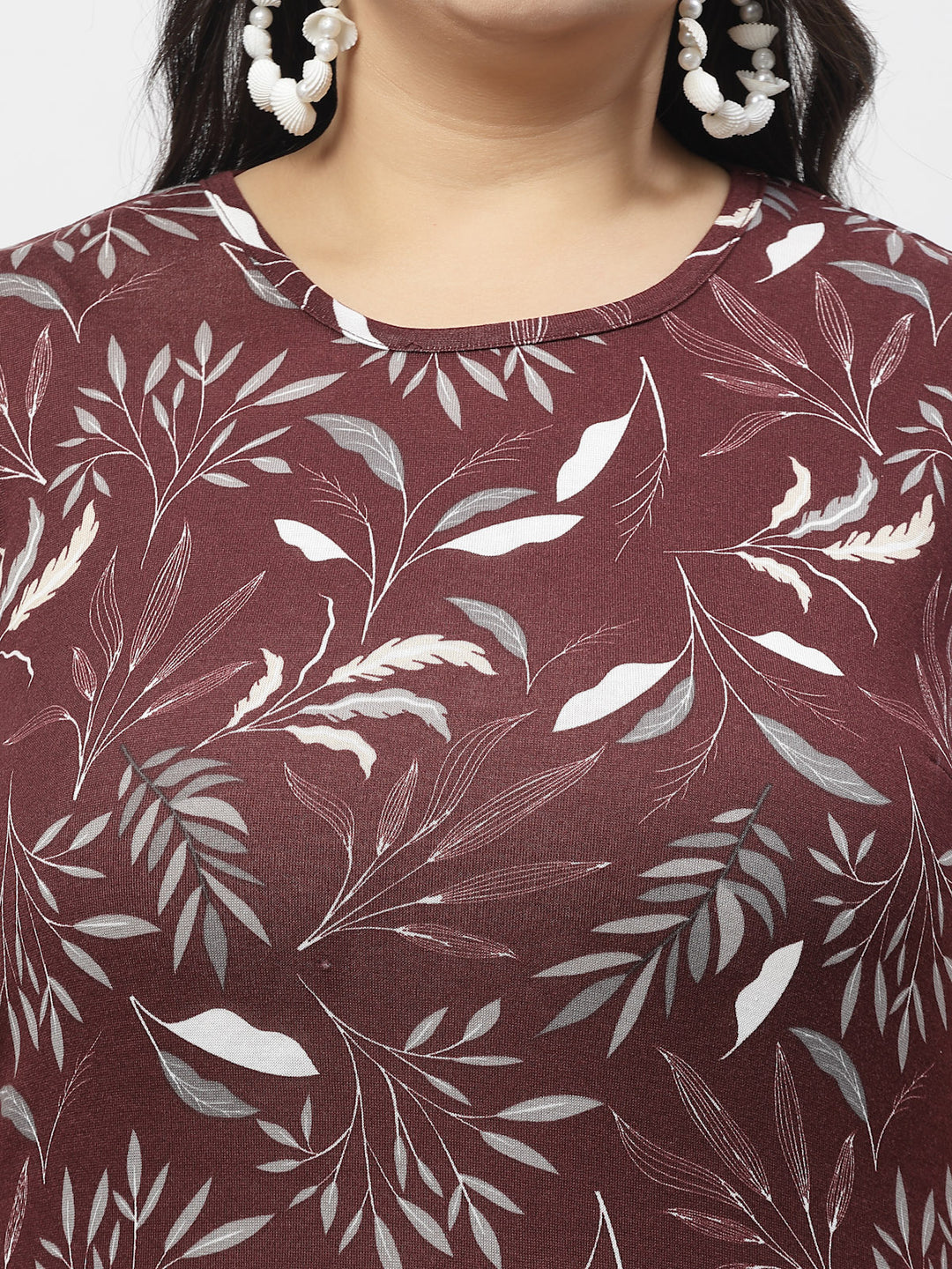 Women Floral Printed Tropical Pockets T-shirt