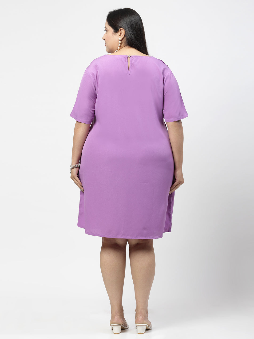 Plus Size V-Neck A-Line Dress