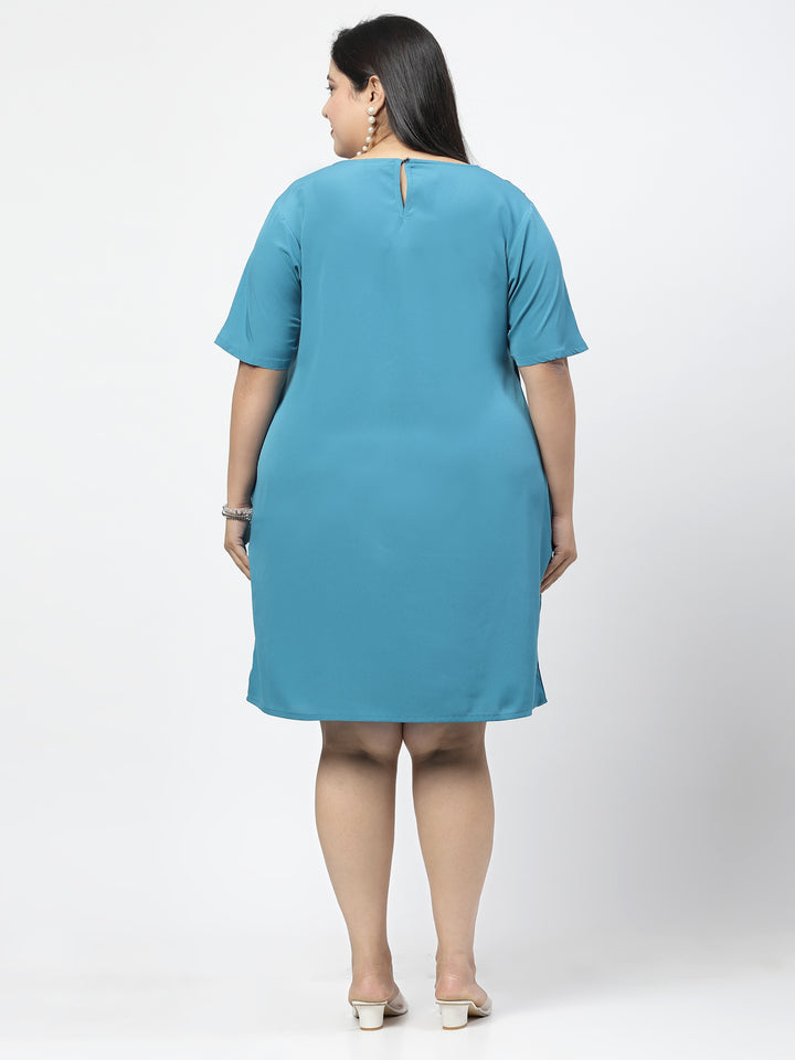 Plus Size V-Neck A-Line Dress