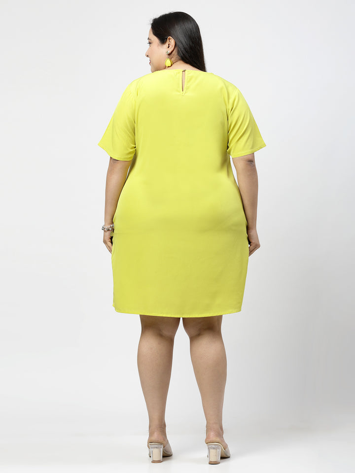 Plus Size V-Neck A-Line Dress