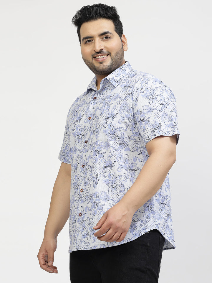 Men Floral Opaque Printed Casual Shirt