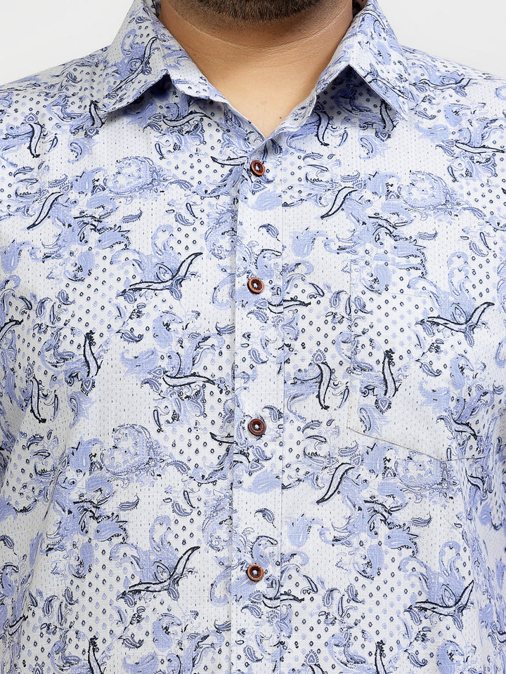 Men Floral Opaque Printed Casual Shirt