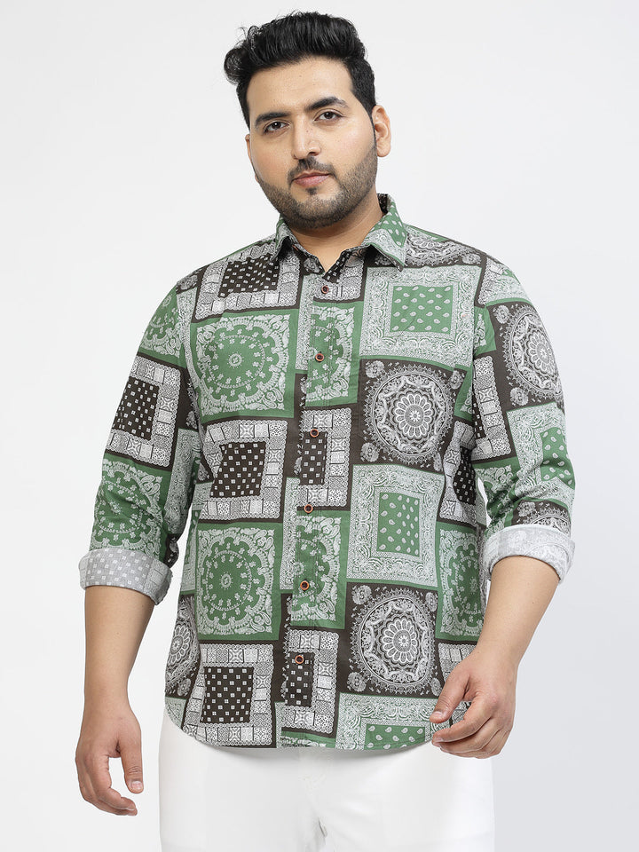 Ethnic Motifs Printed Cotton Casual Shirt