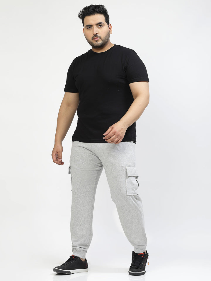 Men Grey Straight-Fit Joggers