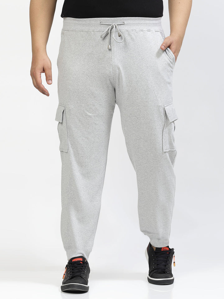 Men Grey Straight-Fit Joggers