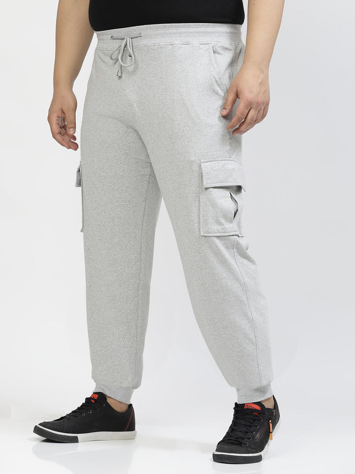 Men Grey Straight-Fit Joggers