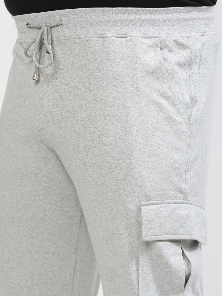 Men Grey Straight-Fit Joggers